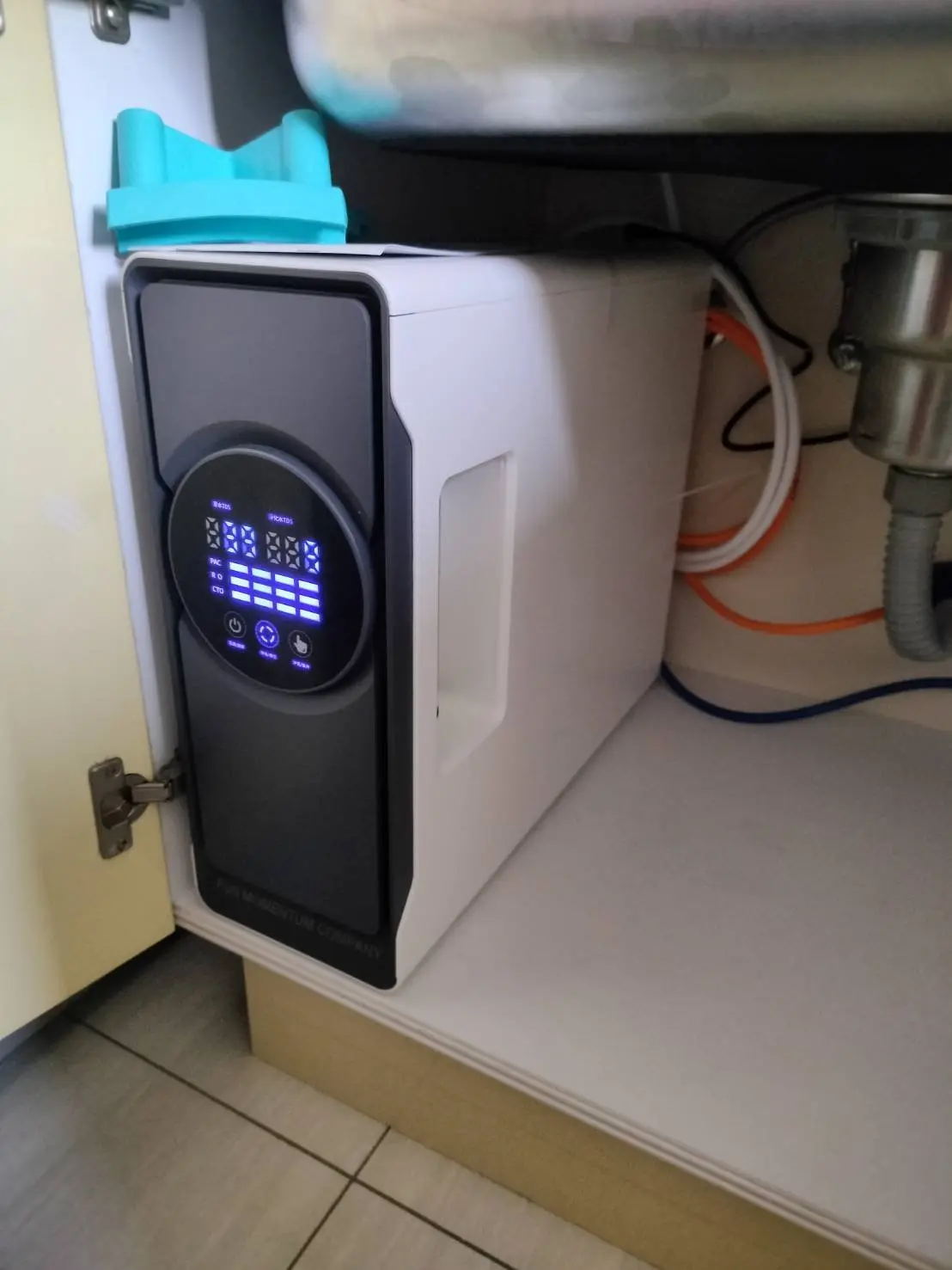 忠台 X2 RO 淨水機標準廚下安裝實例
